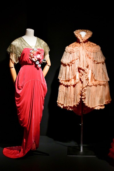 Evening Gown From 1912-1914 by Robert and Evening Cape From 1897 by Paquin